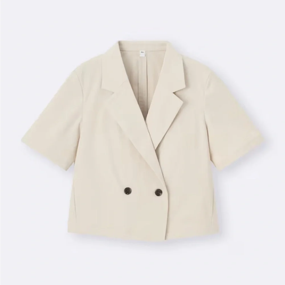 NWT GU Cream Short Sleeve Blazer - Picture 2 of 7